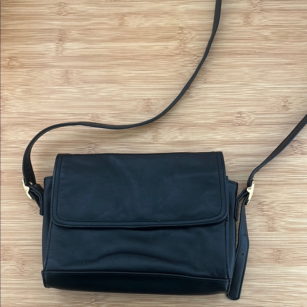 Black Leather Shoulder Bag